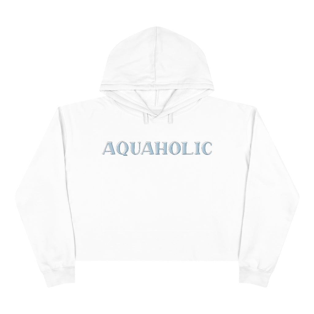 Aquaholic Crop Hoodie