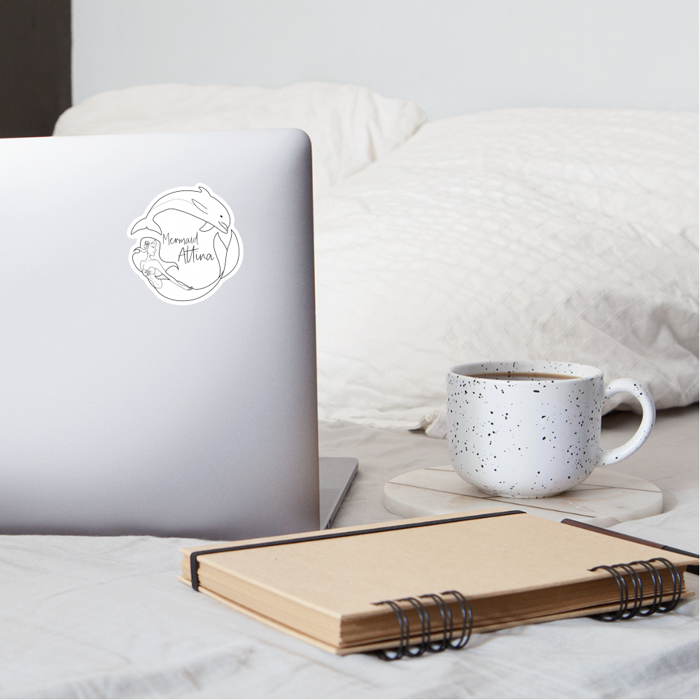 Mermaid Attina's Logo Sticker - white matte