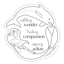 Load image into Gallery viewer, Mermaid Attina&#39;s Mission Sticker - white matte
