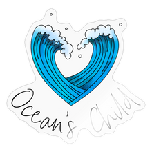 Load image into Gallery viewer, Ocean&#39;s Child Blue Sticker - transparent glossy
