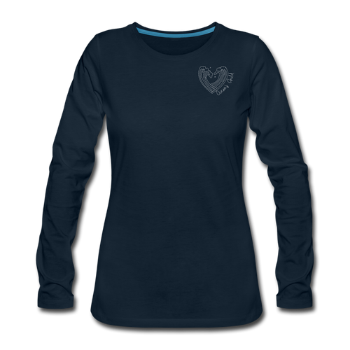 Women's Premium Long Sleeve T-Shirt - deep navy