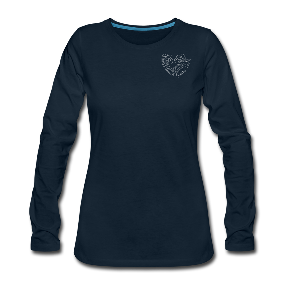 Women's Premium Long Sleeve T-Shirt - deep navy